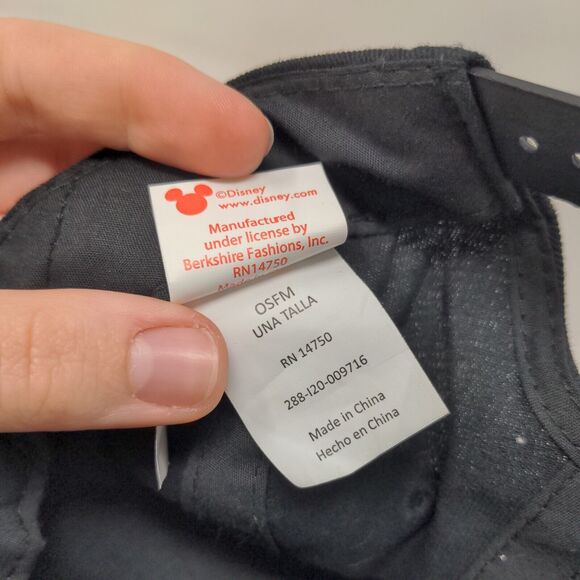 Disney Junior Mickey Boy's Snapback Hat Black OSFM Ears Distressed - Picture 8 of 9